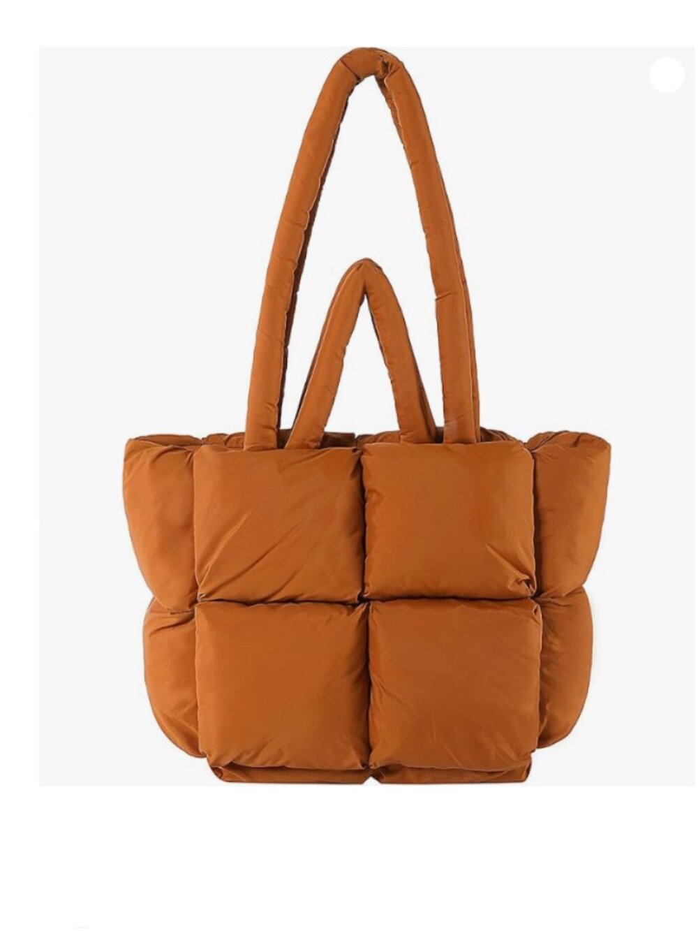 Terracotta Puffer Tote Bag
